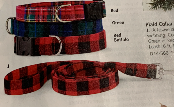 Plaid Collar For Dogs